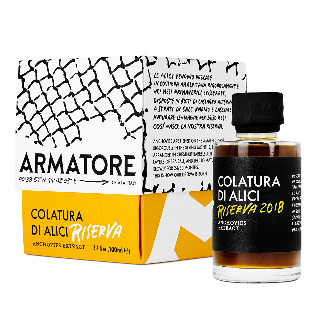 Scatola e Barattolo di Colatura di Alici (Riserva 2018)